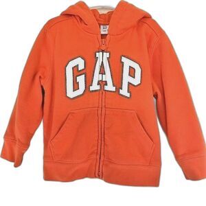 Baby Gap Kids Orange Arch Logo Full Zip Hoodie Jacket 3